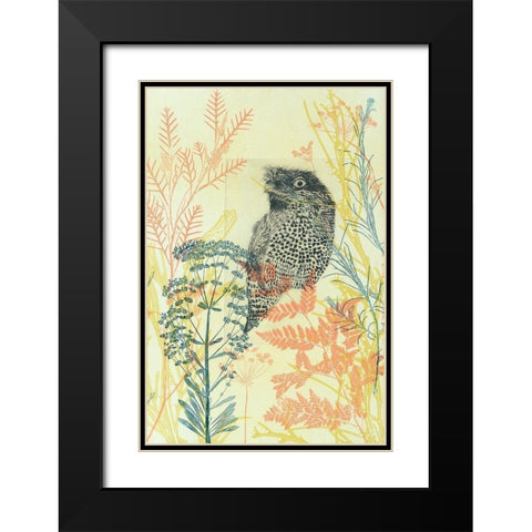 Friendly Tawny Frog Black Modern Wood Framed Art Print with Double Matting by Rice, Trudy