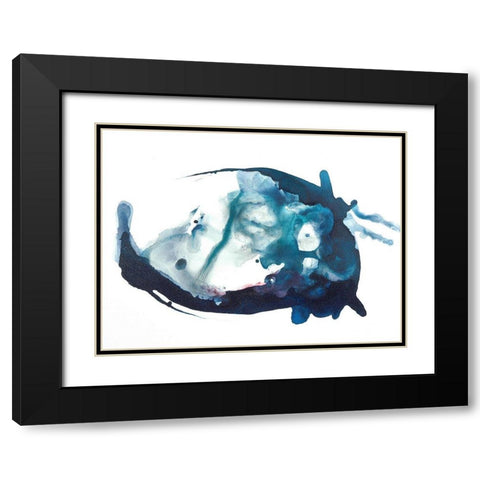 Lagoon Black Modern Wood Framed Art Print with Double Matting by Russell, Valerie