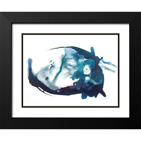Lagoon Black Modern Wood Framed Art Print with Double Matting by Russell, Valerie