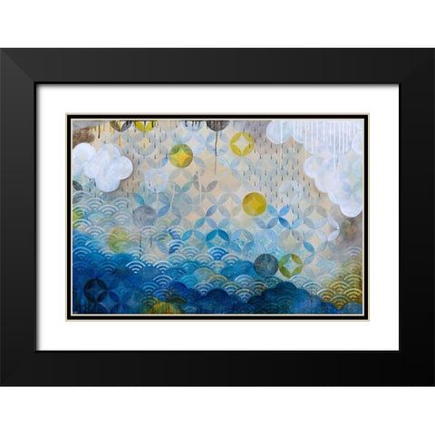 Float Black Modern Wood Framed Art Print with Double Matting by Robinson, Heather Noel