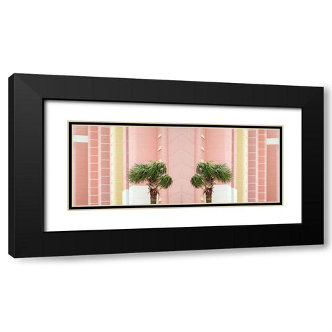Two Palms Black Modern Wood Framed Art Print with Double Matting by Ryan, Brooke T.