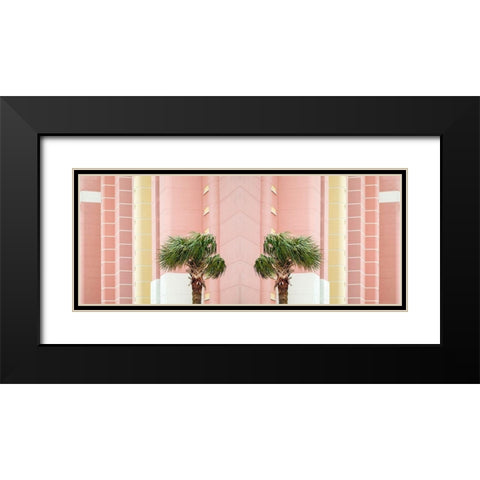 Two Palms Black Modern Wood Framed Art Print with Double Matting by Ryan, Brooke T.