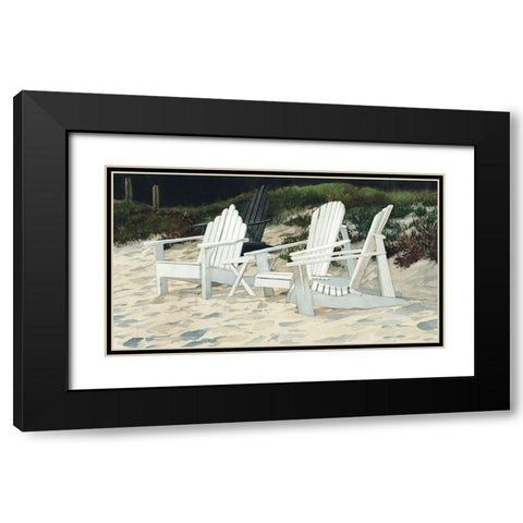 Group Therapy Black Modern Wood Framed Art Print with Double Matting by Roberts, Linda