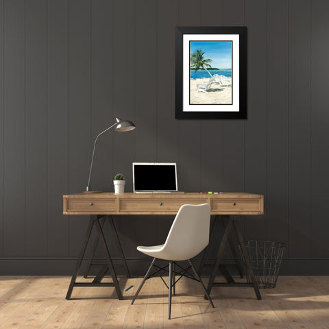 Paradise Black Modern Wood Framed Art Print with Double Matting by Roberts, Linda