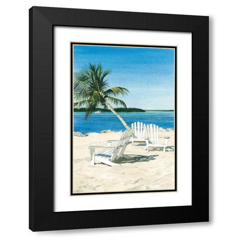 Paradise Black Modern Wood Framed Art Print with Double Matting by Roberts, Linda