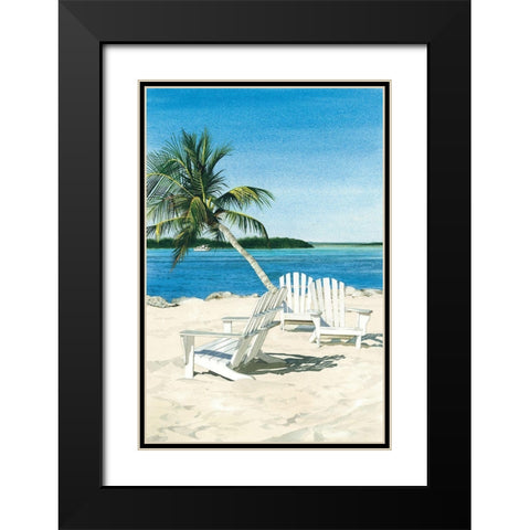 Paradise Black Modern Wood Framed Art Print with Double Matting by Roberts, Linda