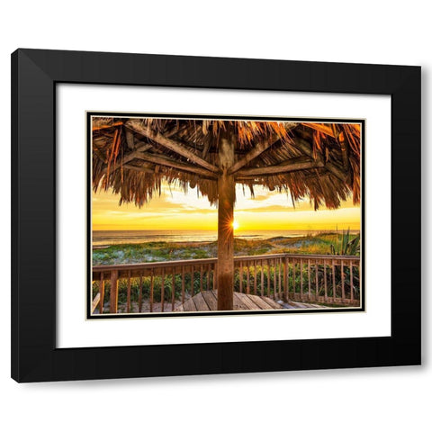 Breakfast Place Black Modern Wood Framed Art Print with Double Matting by Reed, Jack