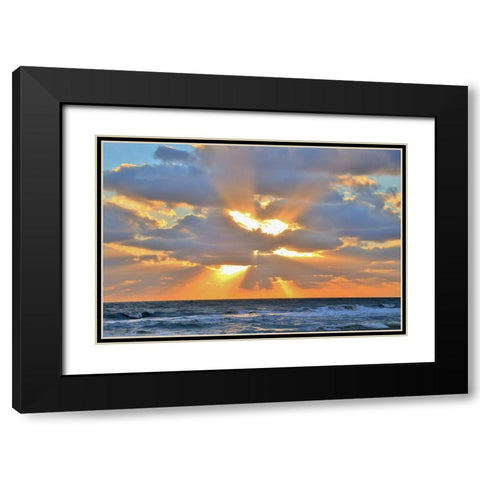 Sunrise Drama Black Modern Wood Framed Art Print with Double Matting by Reed, Jack