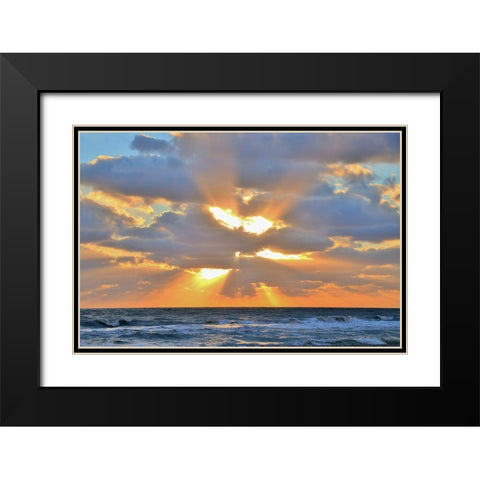 Sunrise Drama Black Modern Wood Framed Art Print with Double Matting by Reed, Jack