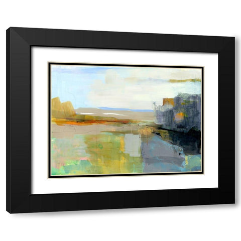 Summer Vibes Black Modern Wood Framed Art Print with Double Matting by Robbins, Kathleen