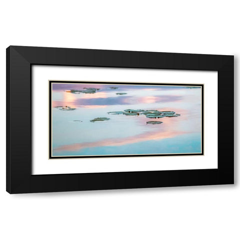 Cloud Reflections Black Modern Wood Framed Art Print with Double Matting by Ryan, Brooke T.