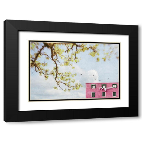 Spring In Italy Black Modern Wood Framed Art Print with Double Matting by Ryan, Brooke T.