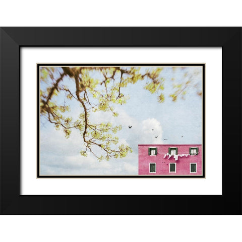 Spring In Italy Black Modern Wood Framed Art Print with Double Matting by Ryan, Brooke T.