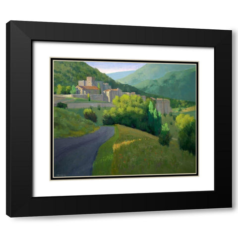 Early Morning in Aurel Black Modern Wood Framed Art Print with Double Matting by Roberts, Ian