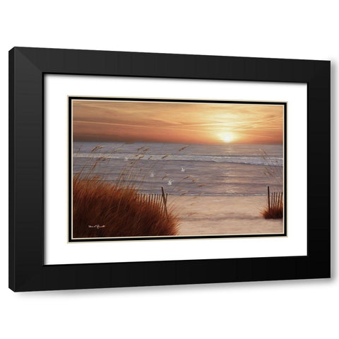 Beach Glory Black Modern Wood Framed Art Print with Double Matting by Romanello, Diane