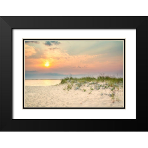 Morning Beach 2 Black Modern Wood Framed Art Print with Double Matting by Ryan, Brooke T.
