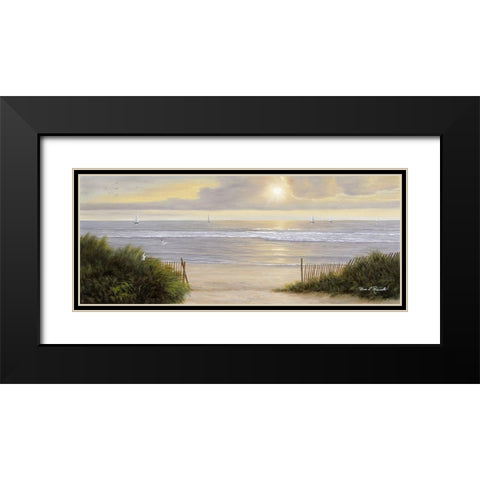 Summer Moments II Black Modern Wood Framed Art Print with Double Matting by Romanello, Diane