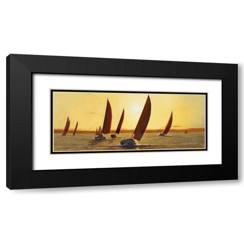 Sailing-Sailing Black Modern Wood Framed Art Print with Double Matting by Romanello, Diane