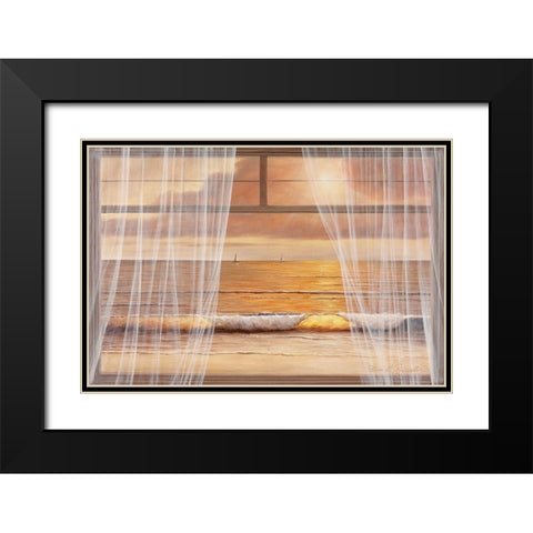 View of the Sunset Black Modern Wood Framed Art Print with Double Matting by Romanello, Diane