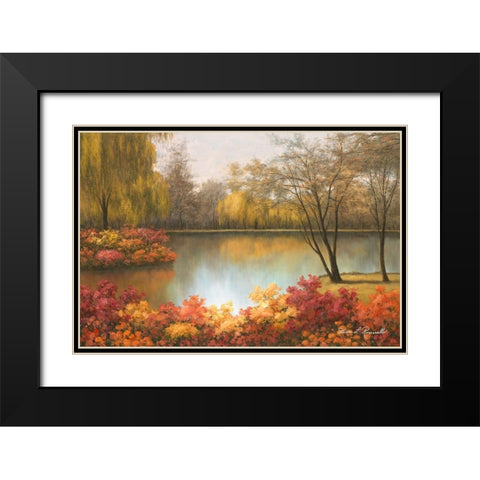 Autumn Palette Black Modern Wood Framed Art Print with Double Matting by Romanello, Diane