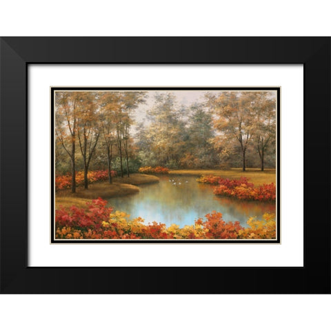 Beauty of Autumn Black Modern Wood Framed Art Print with Double Matting by Romanello, Diane