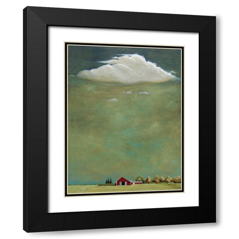 Bridgehampton Black Modern Wood Framed Art Print with Double Matting by Romm, Steve
