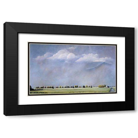 East End Black Modern Wood Framed Art Print with Double Matting by Romm, Steve