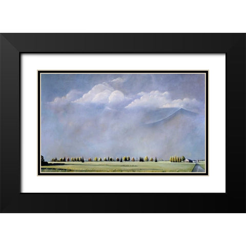 East End Black Modern Wood Framed Art Print with Double Matting by Romm, Steve