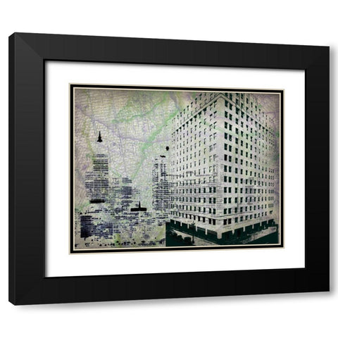 Cityscape II Black Modern Wood Framed Art Print with Double Matting by Roberts, Art