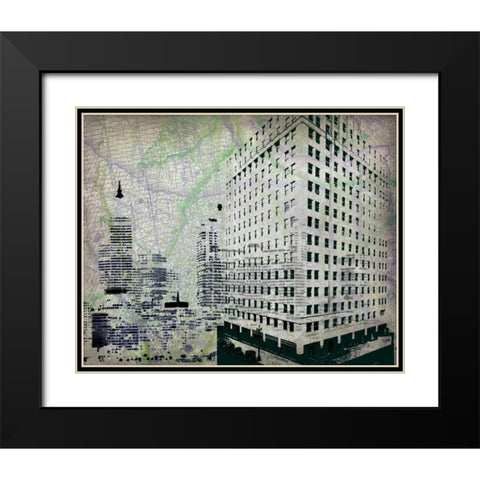 Cityscape II Black Modern Wood Framed Art Print with Double Matting by Roberts, Art