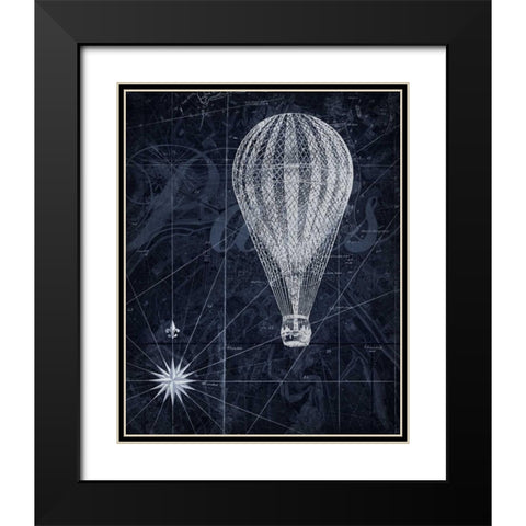 Hot Air over Paris II Black Modern Wood Framed Art Print with Double Matting by Roberts, Art