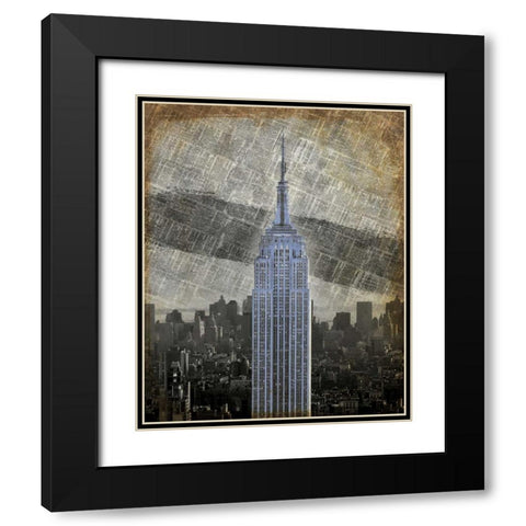 New York II Black Modern Wood Framed Art Print with Double Matting by Roberts, Art