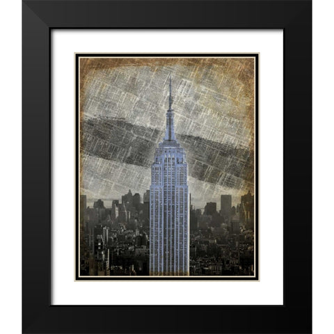 New York II Black Modern Wood Framed Art Print with Double Matting by Roberts, Art