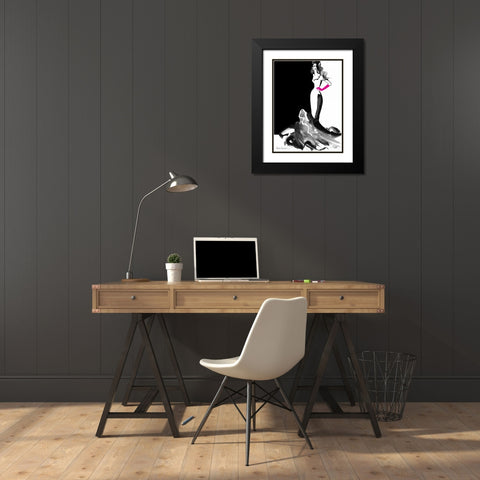 Ball Gown Black Modern Wood Framed Art Print with Double Matting by Ramdeen, Aasha