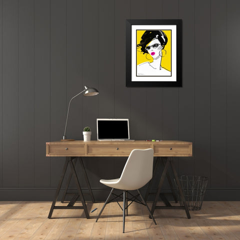 Sunglasses Black Modern Wood Framed Art Print with Double Matting by Ramdeen, Aasha