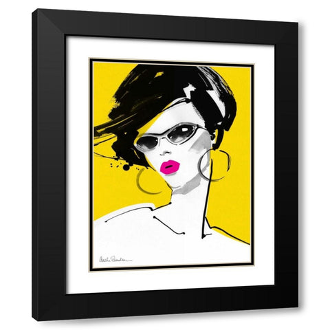 Sunglasses Black Modern Wood Framed Art Print with Double Matting by Ramdeen, Aasha