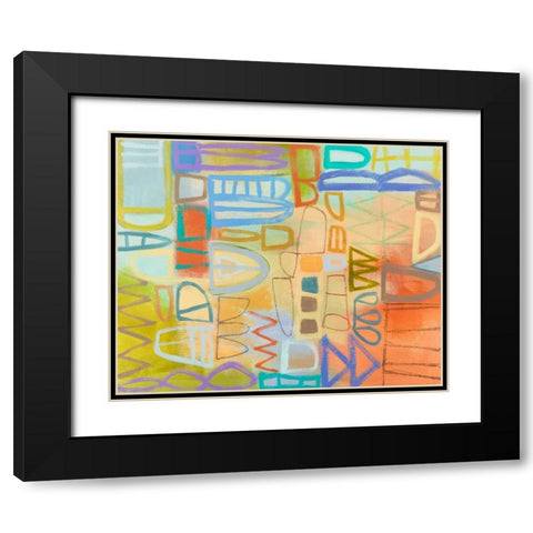 Duet Series II Black Modern Wood Framed Art Print with Double Matting by Richardson-Baughman, Janet