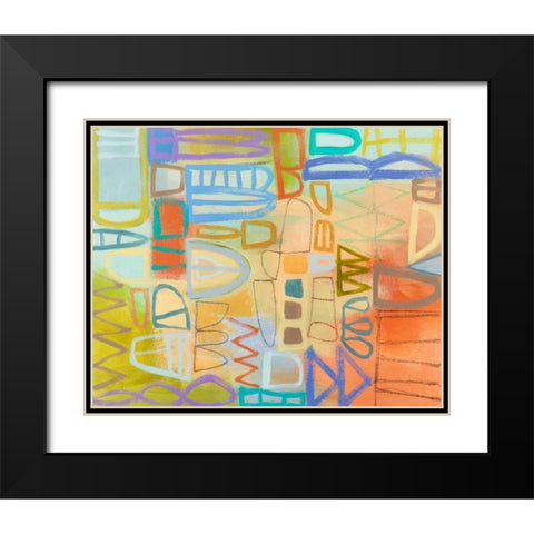 Duet Series II Black Modern Wood Framed Art Print with Double Matting by Richardson-Baughman, Janet