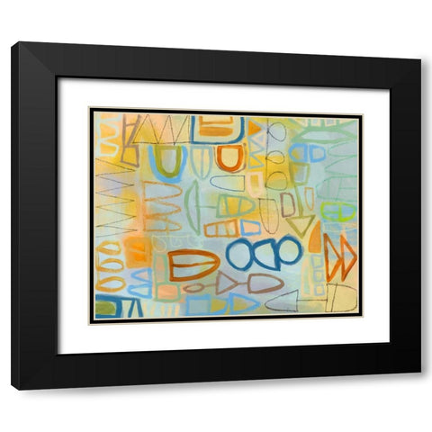 Duet Series III Black Modern Wood Framed Art Print with Double Matting by Richardson-Baughman, Janet