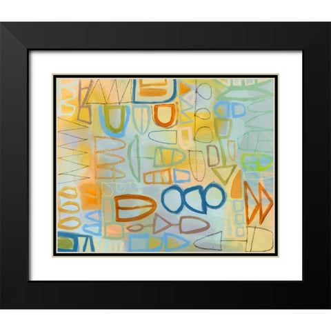 Duet Series III Black Modern Wood Framed Art Print with Double Matting by Richardson-Baughman, Janet