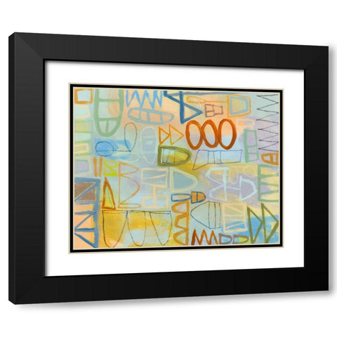 Duet Series IV Black Modern Wood Framed Art Print with Double Matting by Richardson-Baughman, Janet