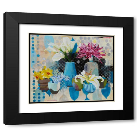 Collection of Blue Black Modern Wood Framed Art Print with Double Matting by Rasmusson, Jennifer