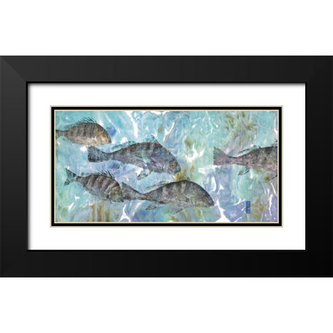 Spring Run Black Modern Wood Framed Art Print with Double Matting by Roberts, Jim