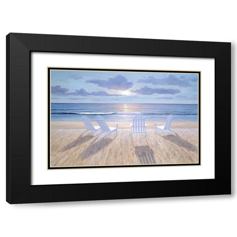 Friends And Lovers Black Modern Wood Framed Art Print with Double Matting by Romanello, Diane