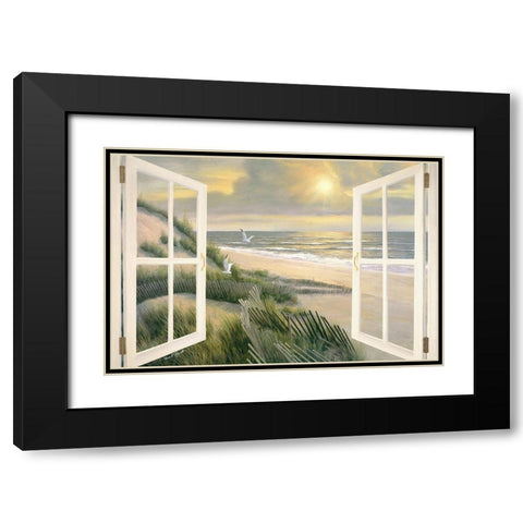 Morning Meditation with Windows Black Modern Wood Framed Art Print with Double Matting by Romanello, Diane