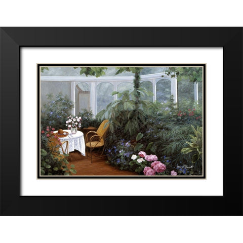 Garden and Tea Room Black Modern Wood Framed Art Print with Double Matting by Romanello, Diane