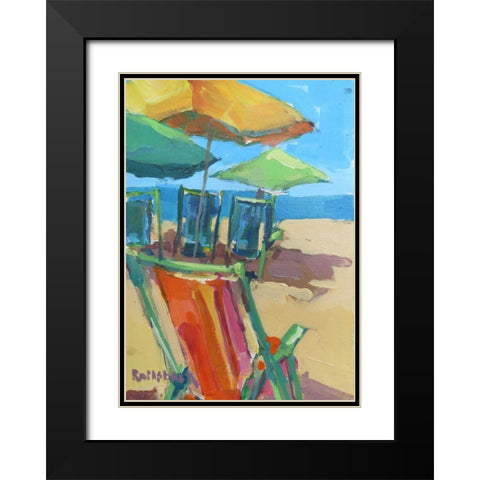 Beach Days Black Modern Wood Framed Art Print with Double Matting by Railsback, Page Pearson