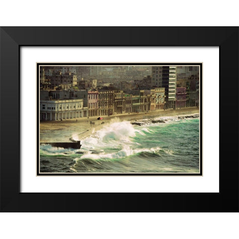 Red Car Black Modern Wood Framed Art Print with Double Matting by Resnick, Lorne