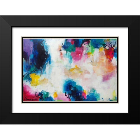 Heart of the Matter Black Modern Wood Framed Art Print with Double Matting by Rahim, Amira