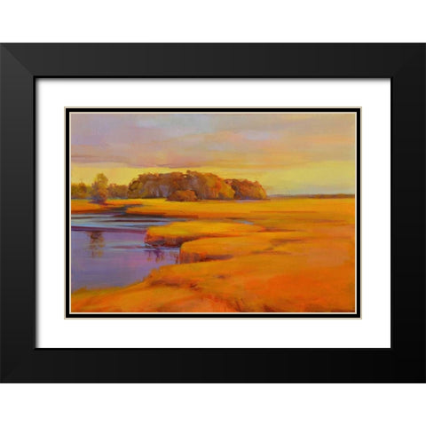 Autumn Marsh Black Modern Wood Framed Art Print with Double Matting by Ready, Holly